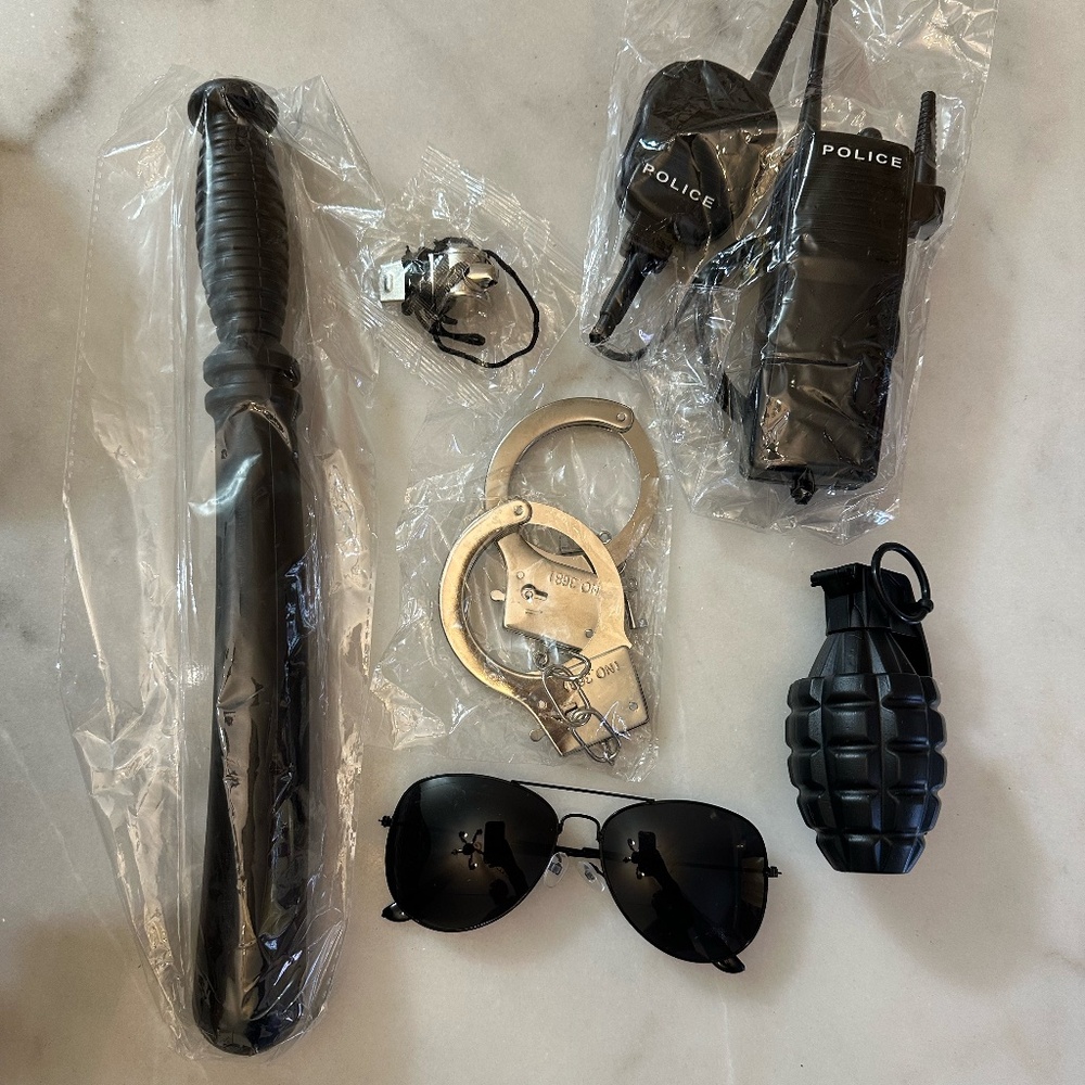 brand new cop costume accessories